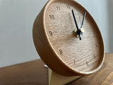 tribute ナラ無垢材の掛け・置き両用時計 Φ120mm オイル仕上げ