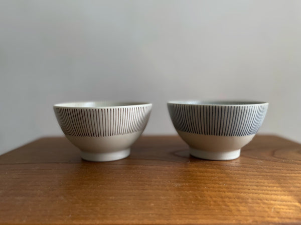 日本製　美濃焼　十草茶碗