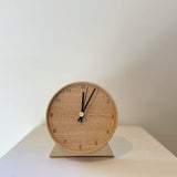 tribute ナラ無垢材の掛け・置き両用時計 Φ120mm オイル仕上げ